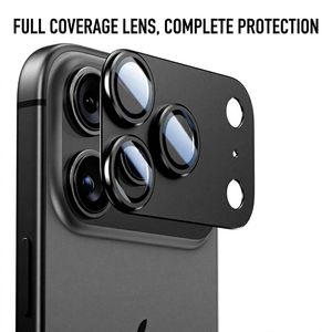 Protection d'objectif d'appareil photo en métal givré pour Apple iPhone 18 Pro Max, 18 Pro, 18 – Film protecteur individuel en forme d'anneau - Product Image 3
