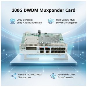 การ์ดมัลติเพนเดอร์ DWDM 200G พร้อมพอร์ตเชื่อมต่อหลายบริการ 2x100G และ 10x10G และอินเทอร์เฟซ Coherent CFP2 DCO สำหรับเครือข่ายเมโทรคอร์ M2H10D - Product Image 5