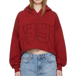 Sudadera con Capucha Extra Grande para Mujer, Estampado de Letras 99 en la Parte Delantera, Sudadera de Jersey de Algodón y Fibra de Bambú, Talla Personalizada, Manga Larga - Product Image 6