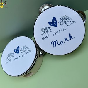 Bán buôn 4 inch 10cm đám cưới cá nhân tùy chỉnh nhỏ Tambourine cụ tay trống giá đảng nhà thờ ủng hộ - Product Image 4