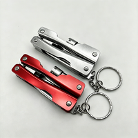 Mini-pince multifonction en acier inoxydable, kit d'outils pliables multifonctions avec lumière LED pour la randonnée, la survie et les réparations