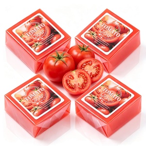 Custom Logo Natural Tomato Whitening <b>Soap</b> Deep Clean Dark Spot Removal Face Body Brightening <b>Soap</b> - Product Image 3