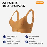Soutien-gorge rembourré sans couture pour femmes avec logo de marque personnalisé OEM Style libre confortable Décolleté en V profond Bretelles fines réglables Dos en U