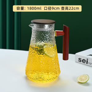 <span class=keywords><strong>Carafe</strong></span> <span class=keywords><strong>ou</strong></span> pot à eau <span class=keywords><strong>en</strong></span> <span class=keywords><strong>verre</strong></span> avec poignée et couvercle <span class=keywords><strong>en</strong></span> métal <span class=keywords><strong>en</strong></span> acier inoxydable 304 pour cuisine et table - Product Image 4