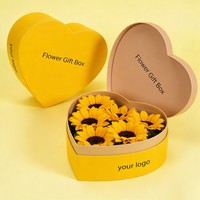 Boîte Cadeau Unique en Forme de Cœur pour Fleurs, Boîte en Papier Recyclable pour Chocolats et Bonbons, Populaire, Faible MOQ, Délicate Boîte à Bagues de Mariage