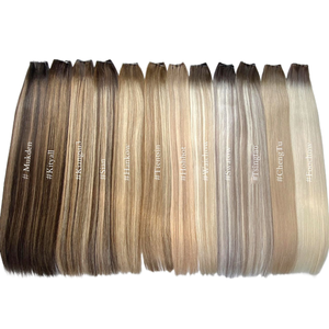 Estensioni di <span class=keywords><strong>Capelli</strong></span> Umani Ruirfa Europei Vergini Remy Sbiancati a Doppia Trama, da 14 a 28 Pollici, Tutti <span class=keywords><strong>i</strong></span> <span class=keywords><strong>Colori</strong></span>, Vendita Diretta dalla Fabbrica - Product Image 1