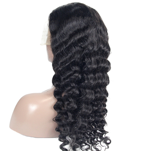 Cheveux humains brésiliens Deep Wave, pré-décolorés, en dentelle brute, 13x4, 13x6, 360, dentelle complète, sans colle, longs et lâches, transparents, Remy - Product Image 4