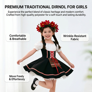 Robe traditionnelle bavaroise <span class=keywords><strong>pour</strong></span> <span class=keywords><strong>adultes</strong></span>, style princesse, costume inspiré <span class=keywords><strong>de</strong></span> l'Oktoberfest, tenue <span class=keywords><strong>de</strong></span> scène <span class=keywords><strong>pour</strong></span> filles, déguisement d'Halloween, fête cosplay - Product Image 4