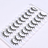 Faux cils en fibre synthétique 6D-19, longs et recourbés, effet agrandissement des yeux, pour maquillage de scène, en stock