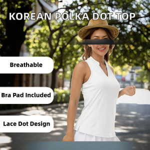 Débardeur de golf sans manches pour femme, col en V, séchage rapide, respirant, pour le sport, le tennis et l'entraînement - Product Image 2