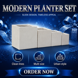 <span class=keywords><strong>Maceta</strong></span> Cuadrada de Fibra de Vidrio Ligera, Grande, Blanca, Ecológica, para Exteriores, de Alta Calidad, con Capacidad de 20L - Product Image 3