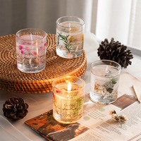 Getrocknete Blumen Aromatherapie Sojawachs-Kerze Handgemacht Rauchfrei Innenbereich Langanhaltende Duftkerze Valentinstag Diwali
