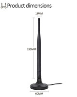 Antenne WIFI en caoutchouc double bande externe à Gain élevé 5dBi antenne magnétique 2.4G 5G pour décodeur