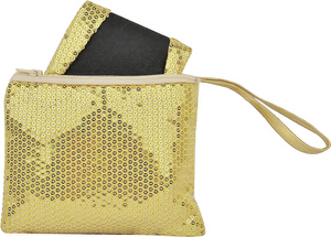 Zapatillas de ballet con lentejuelas en color negro, plateado, dorado, con cremallera - Product Image 6