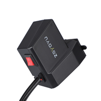 Caricatore rapido USB doppio per moto 12-24V 18W+18W, montaggio a 2 vie su manubrio e specchietto retrovisore, display voltmetro digitale Moto