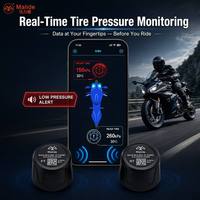 Sensor Tekanan Ban TPMS BLE TPMS Sepeda Motor 116Psi Aplikasi Android IOS Tahan Air IP67 100+ Model Sensor Tpms Universal CE FCC