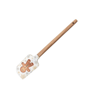 Accessoires de cuisine : Spatule en silicone écologique avec manche en bois pour la pâtisserie, compatible lave-vaisselle, outil pour mélanger les blancs <span class=keywords><strong>d</strong></span>'œufs - Product Image 2