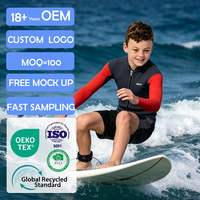Veste de combinaison en néoprène personnalisée de haute qualité 3 mm avec fermeture éclair avant pour enfants