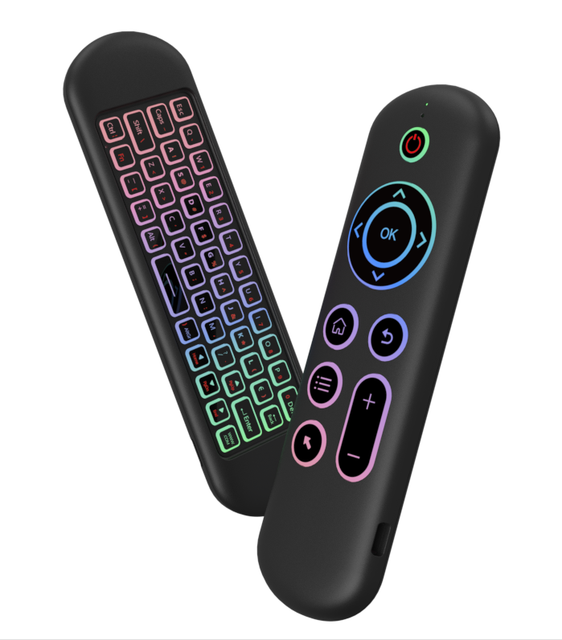 M5 Air Mouse Keyboard 2.4G/BT Wireless Keyboard 6 Axis Ineria Sensors LED Status Indication Remote Control