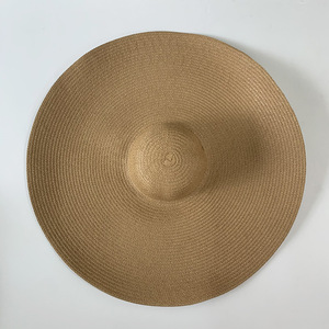 Diameter 70Cm Domed Papyrus Large Eaves <strong>Bare</strong> Straw <strong>Hat</strong> Hot Selling Beach Sunscreen Foldable Straw <strong>Hat</strong> Wholesale - Product Image 2