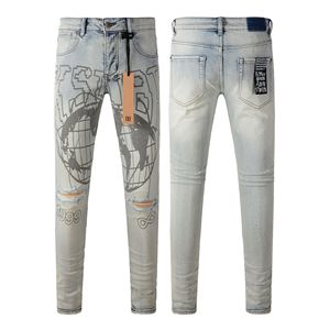 Nouveau Jean Slim Fit Homme <span class=keywords><strong>Style</strong></span> Américain 100% Coton Denim Tendance Streetwear 2026 - Product Image 3