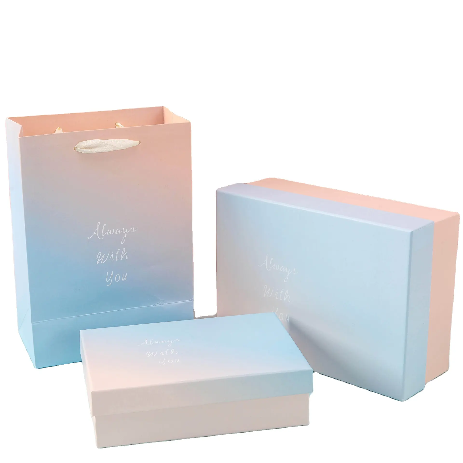 Custom Red Gold Blue Acid Free Dress Boxes Luxury Favors Paper Door Gift Packaging Bags Wedding Party Invitation Box