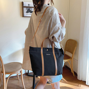 Tùy Chỉnh Chéo Đơn Giản Tote Thời Trang Một Vai Tất Cả Các Trong Một Túi Vải Cho Phụ Nữ - Product Image 5