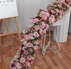 Phong Cách Hiện Đại Màu Hồng Và Màu Tím Lụa Nhân Tạo Hoa Cưới Bảng Á Hậu Hàng Hoa Màu Hồng Cho Trang Trí Đám Cưới - Product Image 5