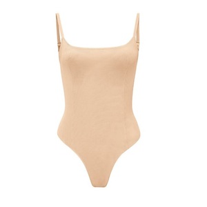 Full Body Seamless Shapewear Bodysuit Women Adjustable Shoulder Straps Tummy Control Brief-Cut Bottom Slimming Comfortable Fit - Product Image 1