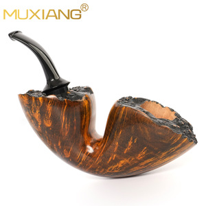 MUXIANG Bent Wood Smoking Pipe Photinia Material With 3Mm Filter Men's Retro Style - Product Image 2