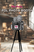 Photomaton rétro vintage authentique avec imprimante et appareil photo reflex numérique en bois pour mariage, compatible SLR