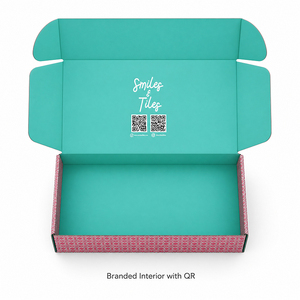Ensemble de rangement de mahjong géométrique rose turquoise avec logo personnalisé, emballage <span class=keywords><strong>en</strong></span> carton, doublure <span class=keywords><strong>en</strong></span> éponge imperméable, pelliculage mat - Product Image 3