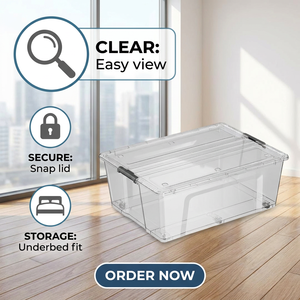 Venta caliente 90l <span class=keywords><strong>Caja</strong></span> de almacenamiento de plástico plegable transparente para la venta - Product Image 3