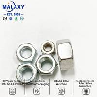 Écrou hexagonal personnalisé MALAXY ANSI B18.2.2 en acier au carbone de grade 8, revêtement zinc noir, M6-M24, pour pièces automobiles, usine OEM