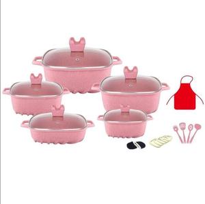 Huo Chu Die Cast <span class=keywords><strong>Non</strong></span> <span class=keywords><strong>Stick</strong></span> Nhôm Cookware Set Soup & Kho Chậu Nông Nồi Vuông Casseroles Jogo De Panelas - Product Image 4