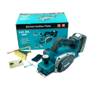 <span class=keywords><strong>Raboteuse</strong></span> à <span class=keywords><strong>bois</strong></span> sans fil rechargeable <span class=keywords><strong>Makita</strong></span> 82 mm, <span class=keywords><strong>raboteuse</strong></span> électrique portative pour le travail du <span class=keywords><strong>bois</strong></span> et la fabrication de meubles - Product Image 3