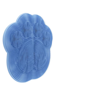 Brosse de bain ovale moderne en silicone, tampon exfoliant pour le dos, fixation murale à ventouse, antidérapante, écologique, fabriquée à la machine, couleur personnalisée, pour les pieds - Product Image 3