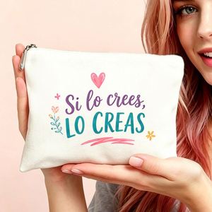 Bolsa de Maquillaje con Eslogan Inspirador para Mamá, Hijas y Amigas, Regalo Ideal para Viajes, Cumpleaños y Uso Diario, Bolsa de Regalo para Mujeres - Product Image 3