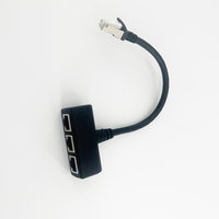 100Mbps RJ45 Splitter 1 a 3 Ethernet adaptador Lan conector interruptor acoplador para PC portátil TV Box Router Digital TV