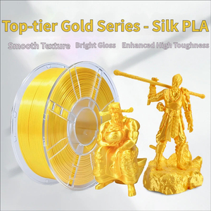 3D Printing <b>PLA</b> Silk Gold Filament for Bambu Lab FDM Printer 1.75mm - Product Image 5