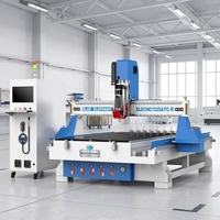 Routeur CNC 4 axes à haute stabilité 1325 1530 avec axe rotatif et table à vide à rainures en T pour rampes d'escalier