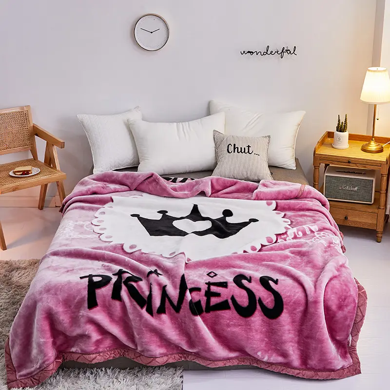 King size blankets winter Blankets Double layer thickening Merino Wool Flannel Fleece Winter blanket for Bed and Sofa