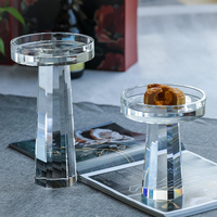 Lampe en verre cristal Honor of Crystal, porte-bougie chauffe-plat pour table, mariage, dîner et fête