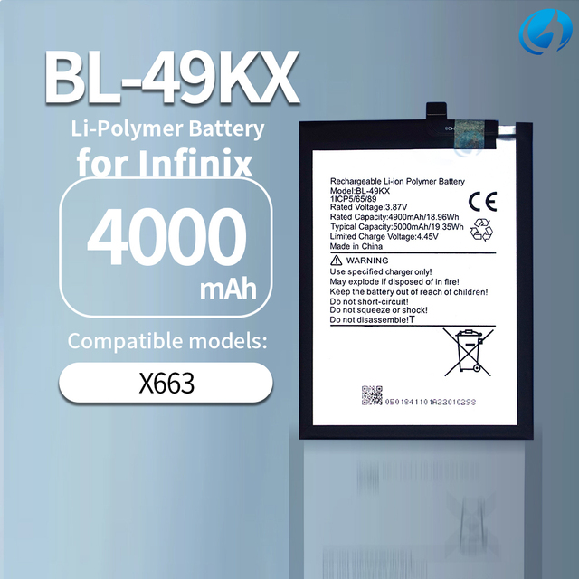 OEM Mobile Phone Battery for Itel BL-49KX 4000mAh Smartphone Battery for X663 Replacement Mobile Phone Batteries