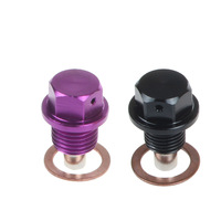 Bouchon de vidange magnétique en alliage d'aluminium pour transmission automobile, vis de carter d'huile modifiée M12x1.5 / M14x1.5, vente chaude