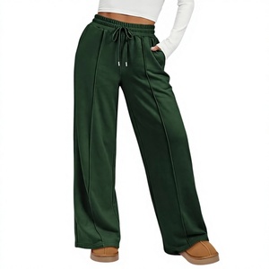 Factory Direct Wholesale OEM Women's Wide Leg Sweatpants High Waisted Baggy Pants Fashion Teen Girl Drawstring Athletic Joggers - Product Image 4