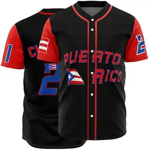2024フランシスコリンドールプエルトリコWBCワールドベースボールクラシックYadier Molina carlos Correa Javier Baez Embroidery Baseball Jersey