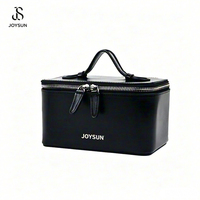 Bolsa de Maquillaje Impermeable JOYSUN con Logotipo Personalizado, Organizador de Artículos de Aseo, Estuche de Viaje de Cuero Vegano para Mujer