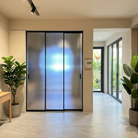 Porte coulissante sans rail ZEYI en alliage d'aluminium et fibre de verre, style moderne minimaliste, séparateur de pièce pour salon, chambre, porte intérieure