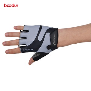 Bcodun Cycling Gloves <b>Half</b> Finger Shock Absorbing Non <b>Slip</b> Wear Resistant Bicycle Riding Gloves For Adults Unisex Silver Green - Product Image 5